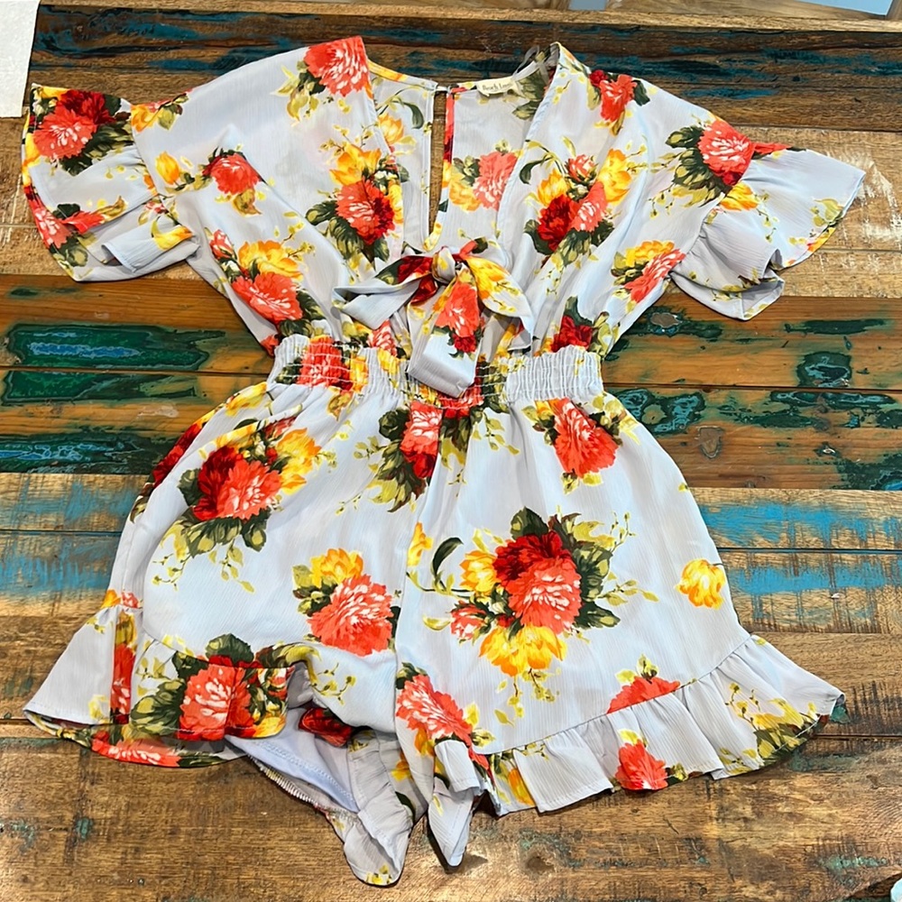 Peach love California romper